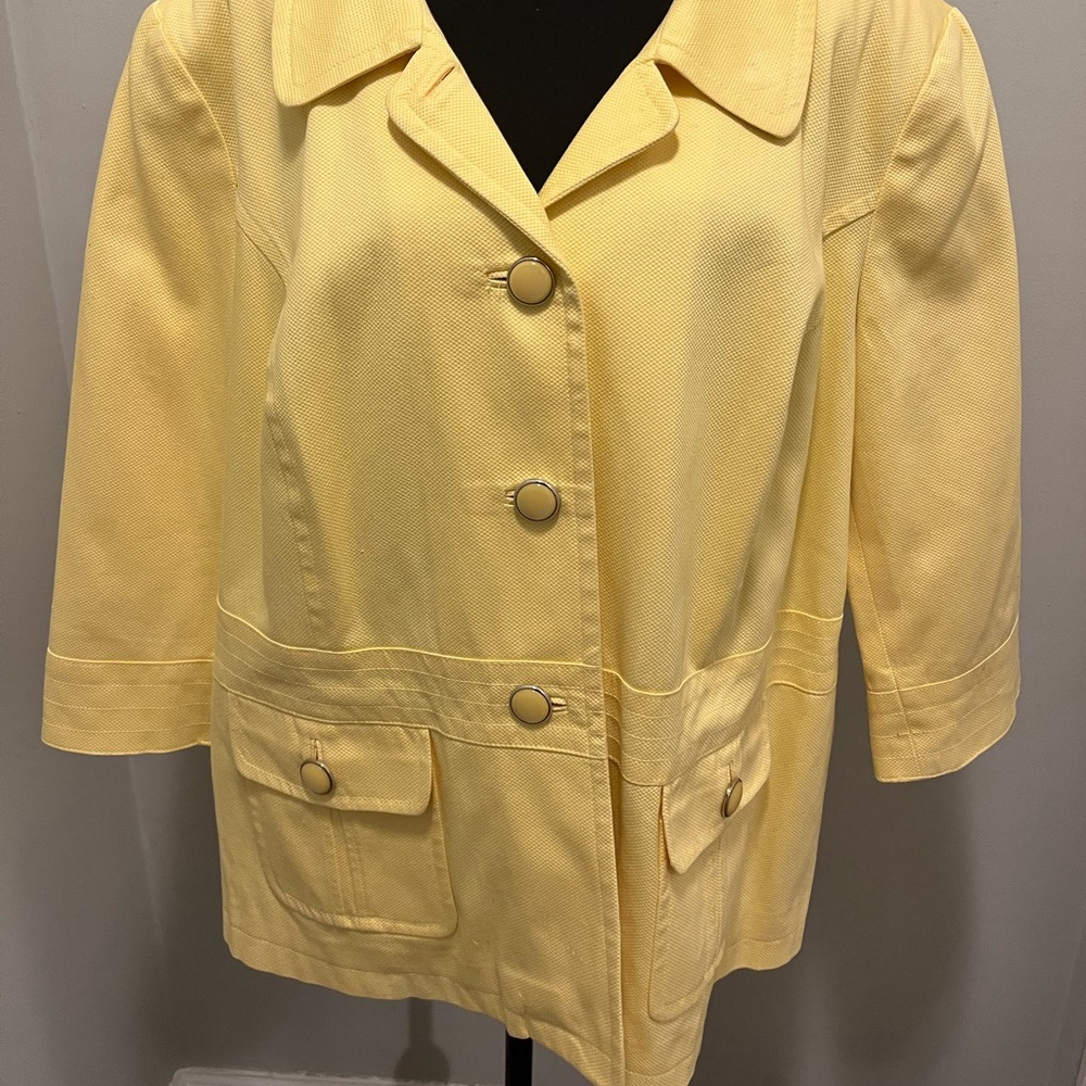 Yellow Plus Size Peacoat by East 5th